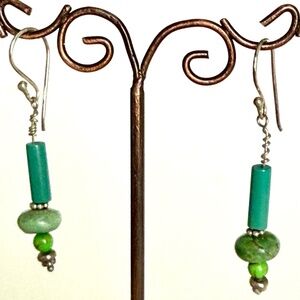 New handmade Sterling Silver and Turquoise earrings